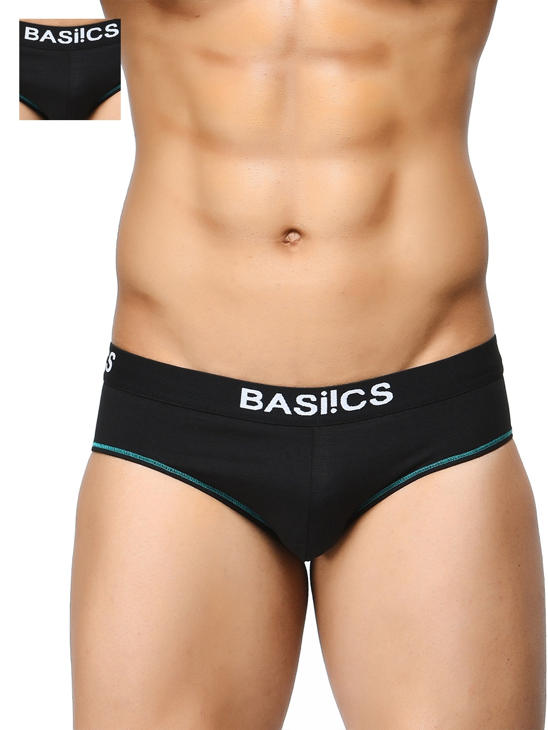 

BASIICS by La Intimo Pack of 2 Briefs BCSBR040B022, Black