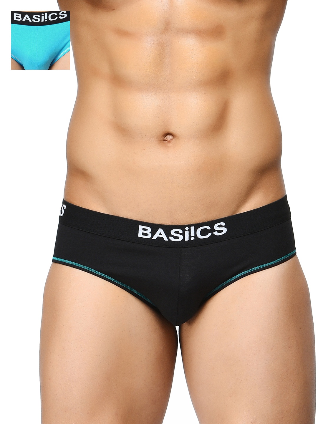 

BASIICS by La Intimo Pack of 2 Briefs BCSBR030B026, Blue