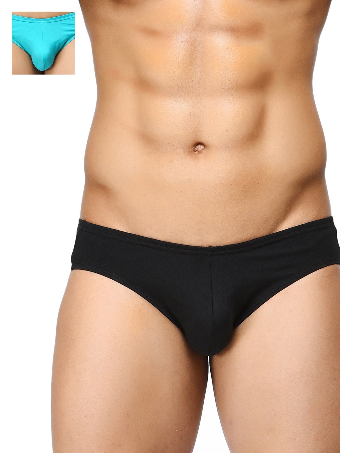 

BASIICS by La Intimo Men Pack of 2 Briefs, Black