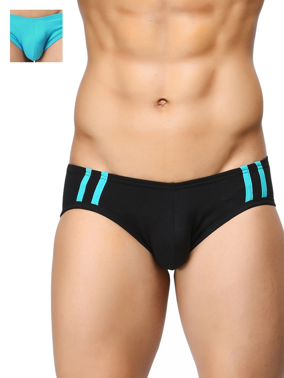 

BASIICS by La Intimo Men Pack of 2 Briefs BCSBR060B024, Black
