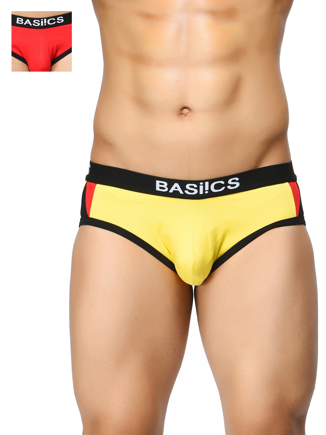 

BASIICS by La Intimo Men Pack of 2 Briefs BCSBR070B036, Red