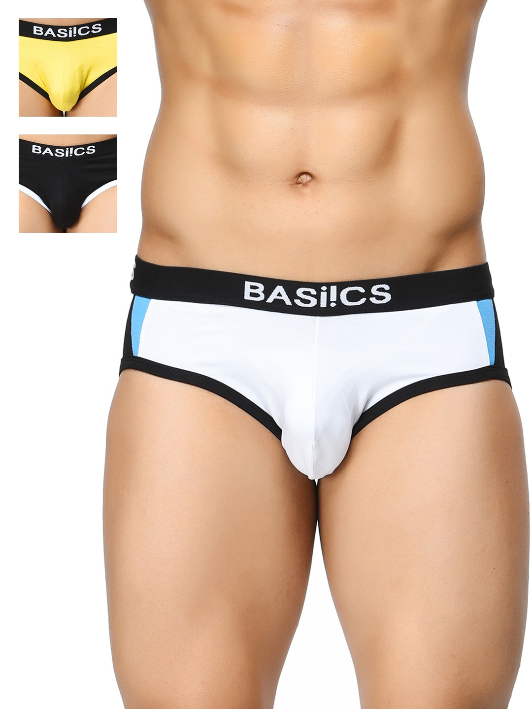 

BASIICS by La Intimo Men Pack of 3 Briefs BCSBR070C256, White
