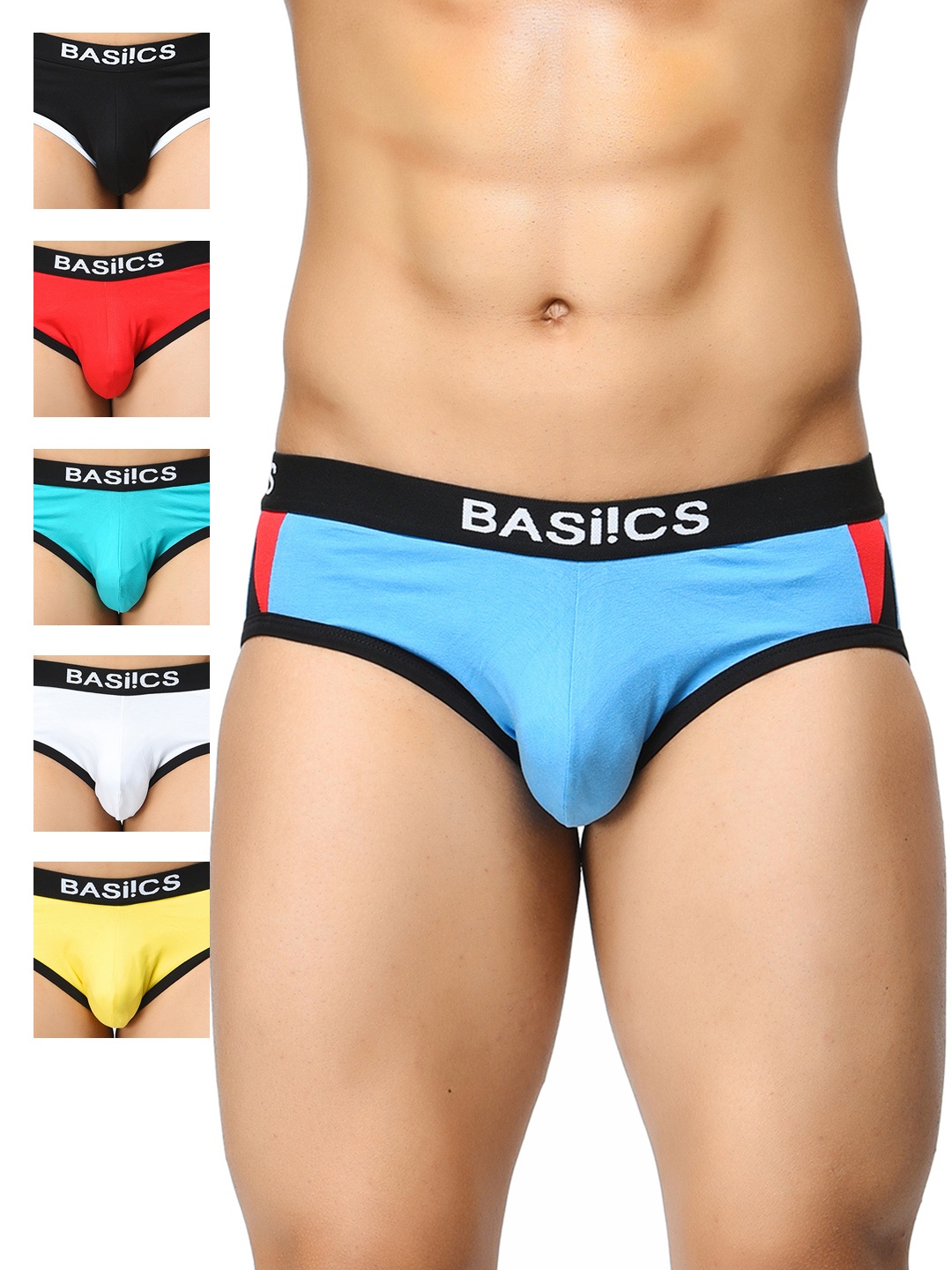 

BASIICS by La Intimo Men Pack of 6 Briefs BCSBR070F0MC, Multi