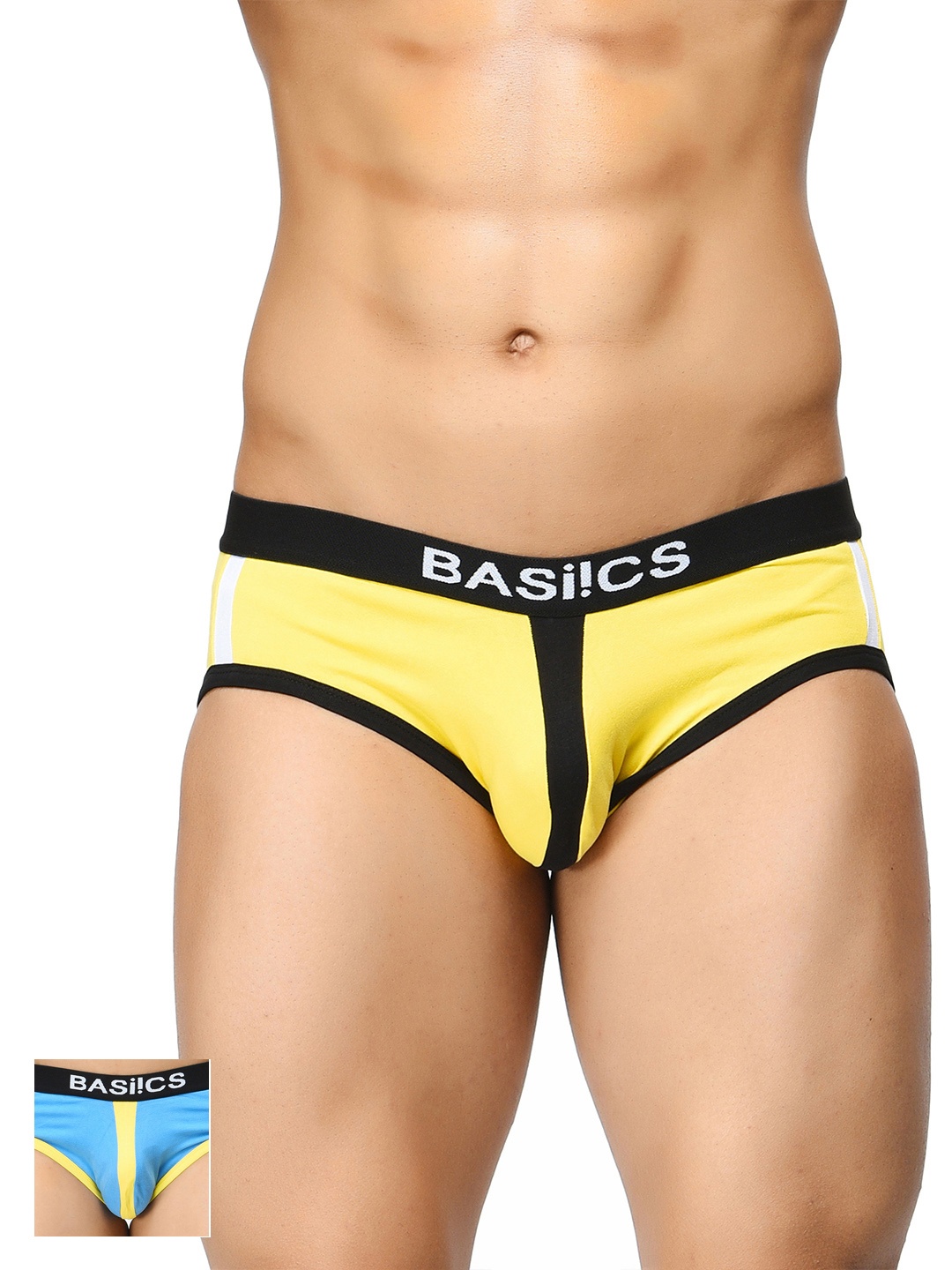 

BASIICS by La Intimo Men Pack of 2 Briefs BCSBR080B016, Yellow