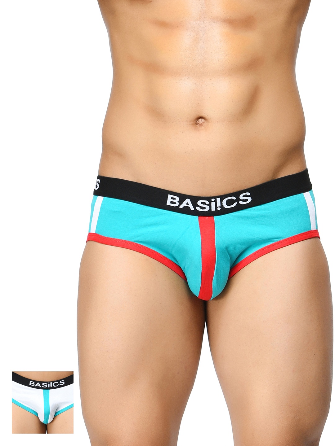 

BASIICS by La Intimo Men Pack of 2 Briefs BCSBR080B045, Blue