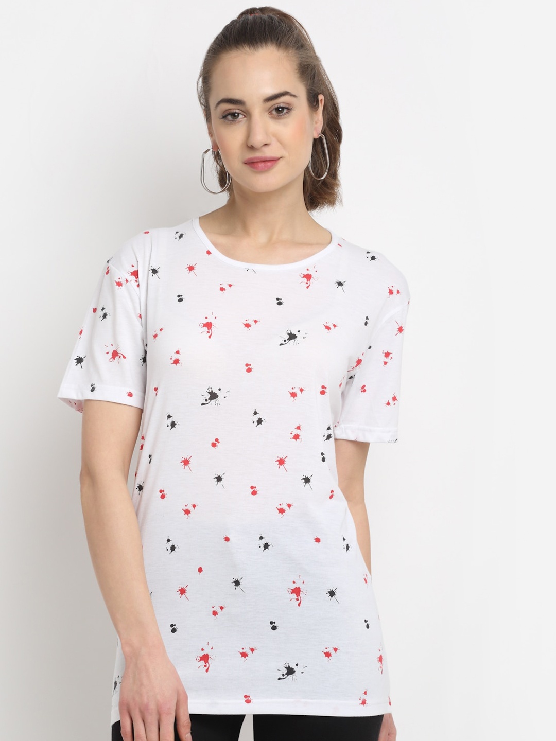 

VIMAL JONNEY Women White Printed T-shirt