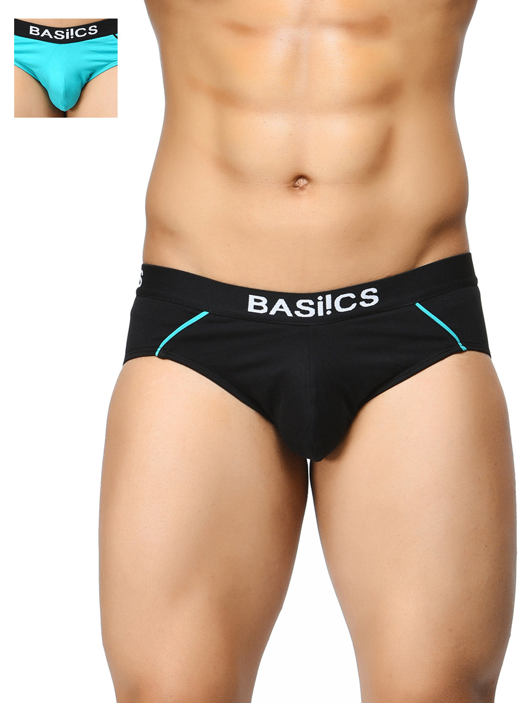 

BASIICS by La Intimo Men Pack of 2 Briefs BCSBR090B024, Blue