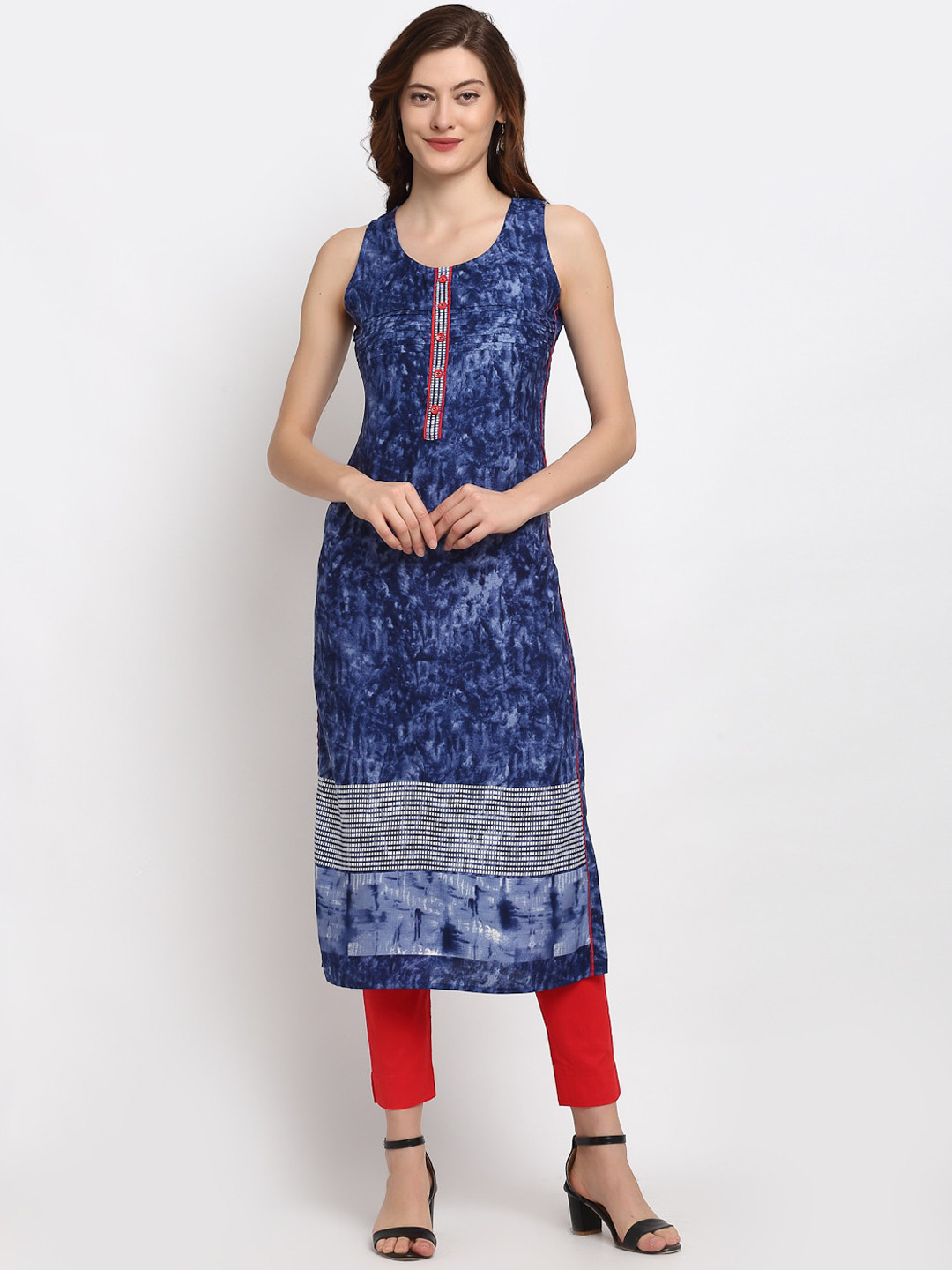 

Lovely Lady Women Blue Printed Kurta