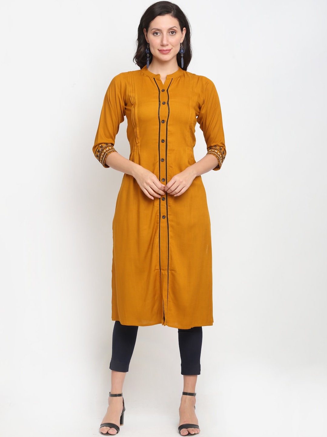 

Lovely Lady Women Mustard Yellow Kurta