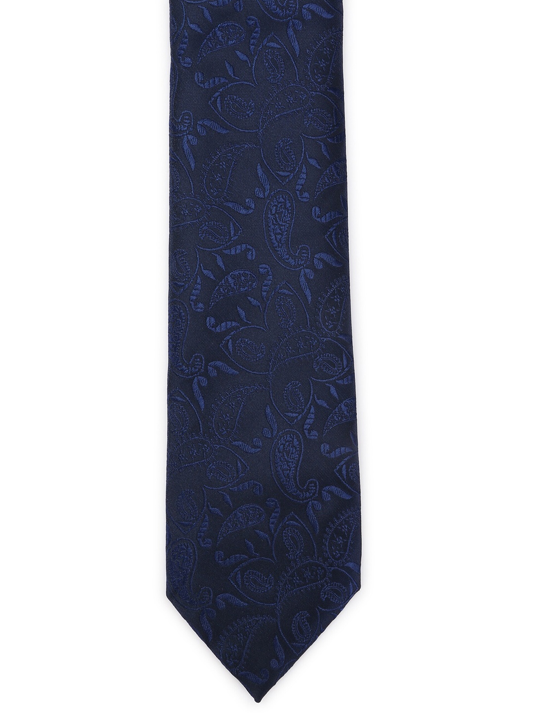 

Calvadoss Men Navy Blue Woven Design Broad Tie