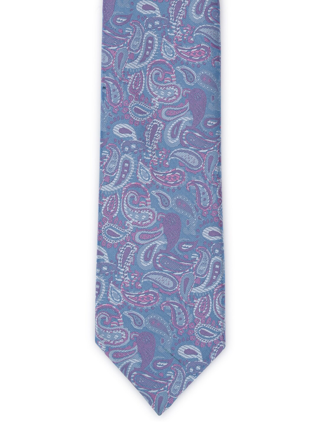 

Calvadoss Men Blue & Purple Paisley Woven Design Broad Tie