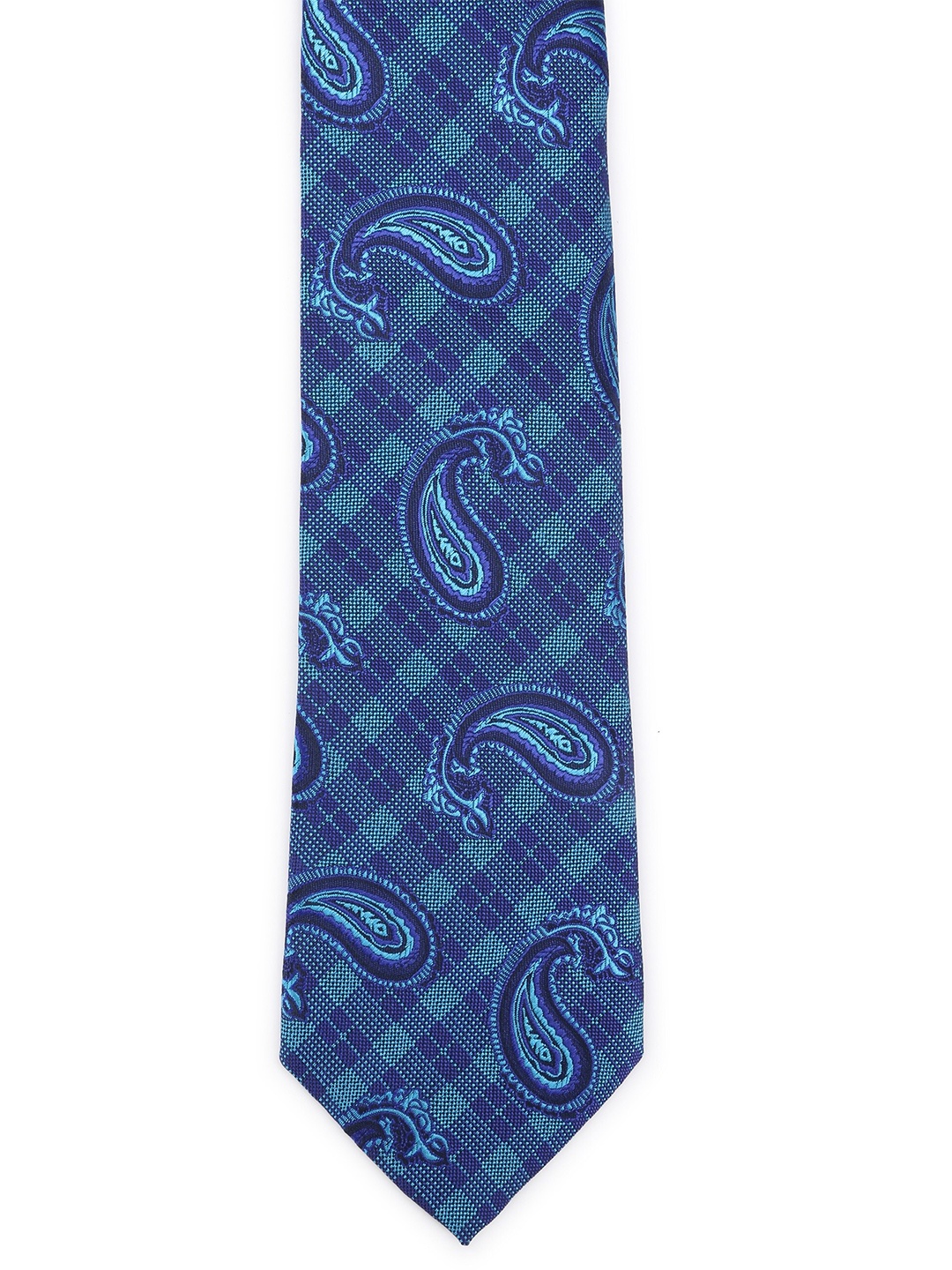 

Calvadoss Men Blue Woven Design Broad Tie