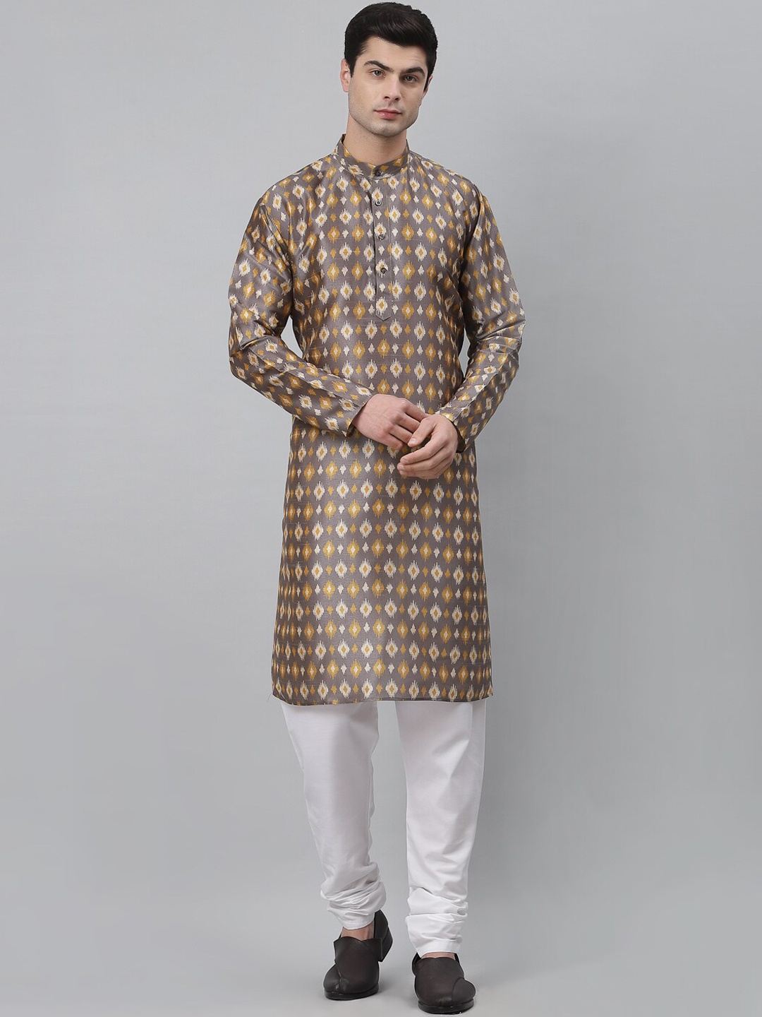 

NEUDIS Men Grey Printed Kurta