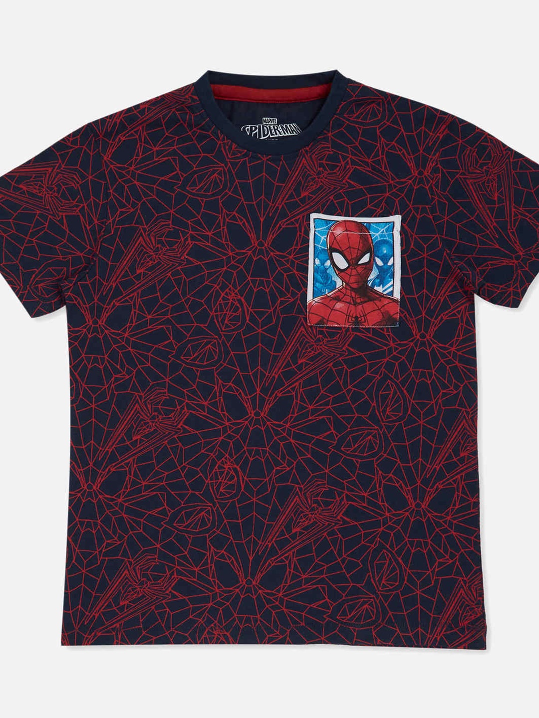 

Pepe Jeans Boys Blue & Red Spider Man Printed T-shirt