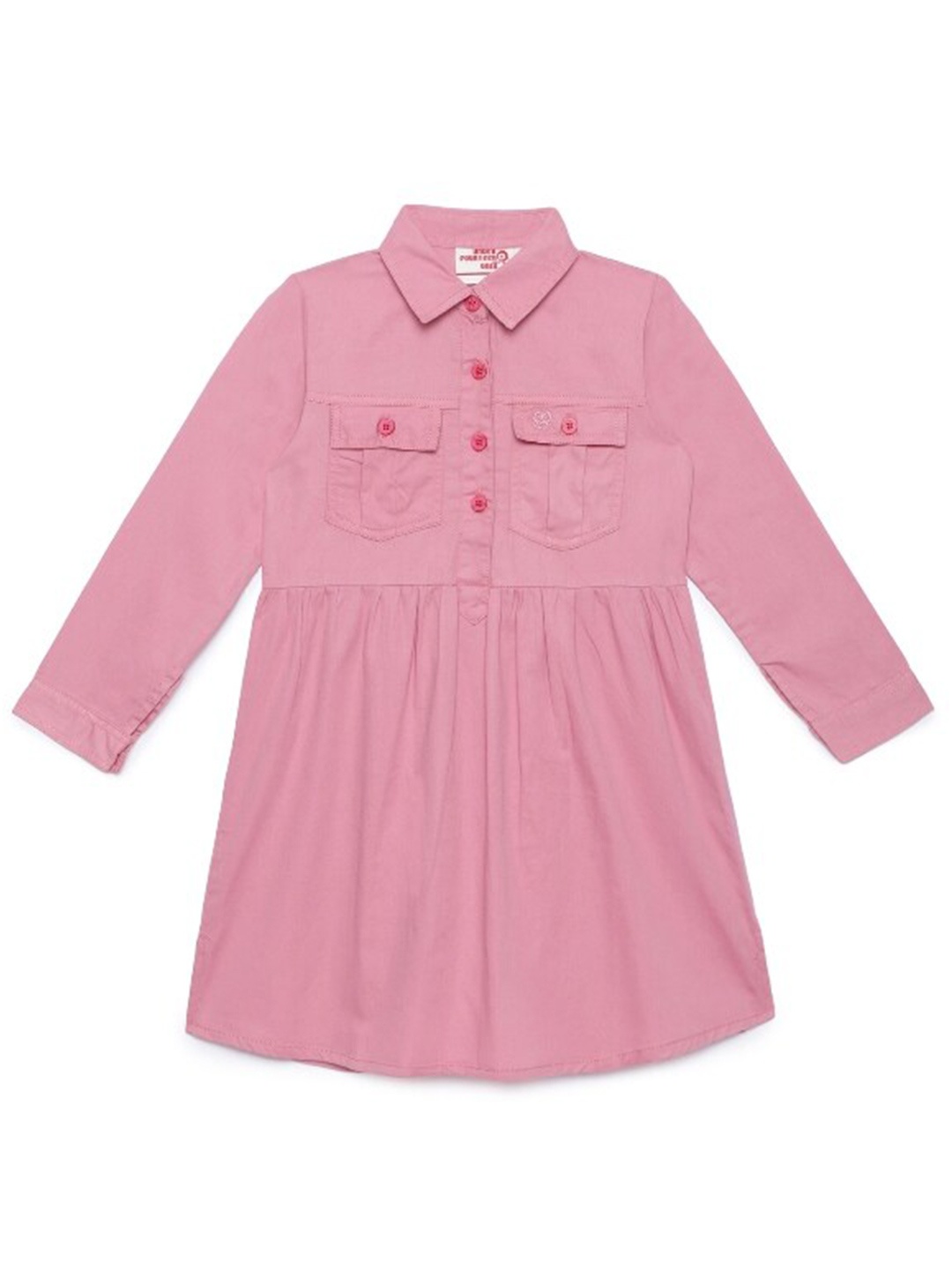 

UNDER FOURTEEN ONLY Pink Cotton Shirt Dress