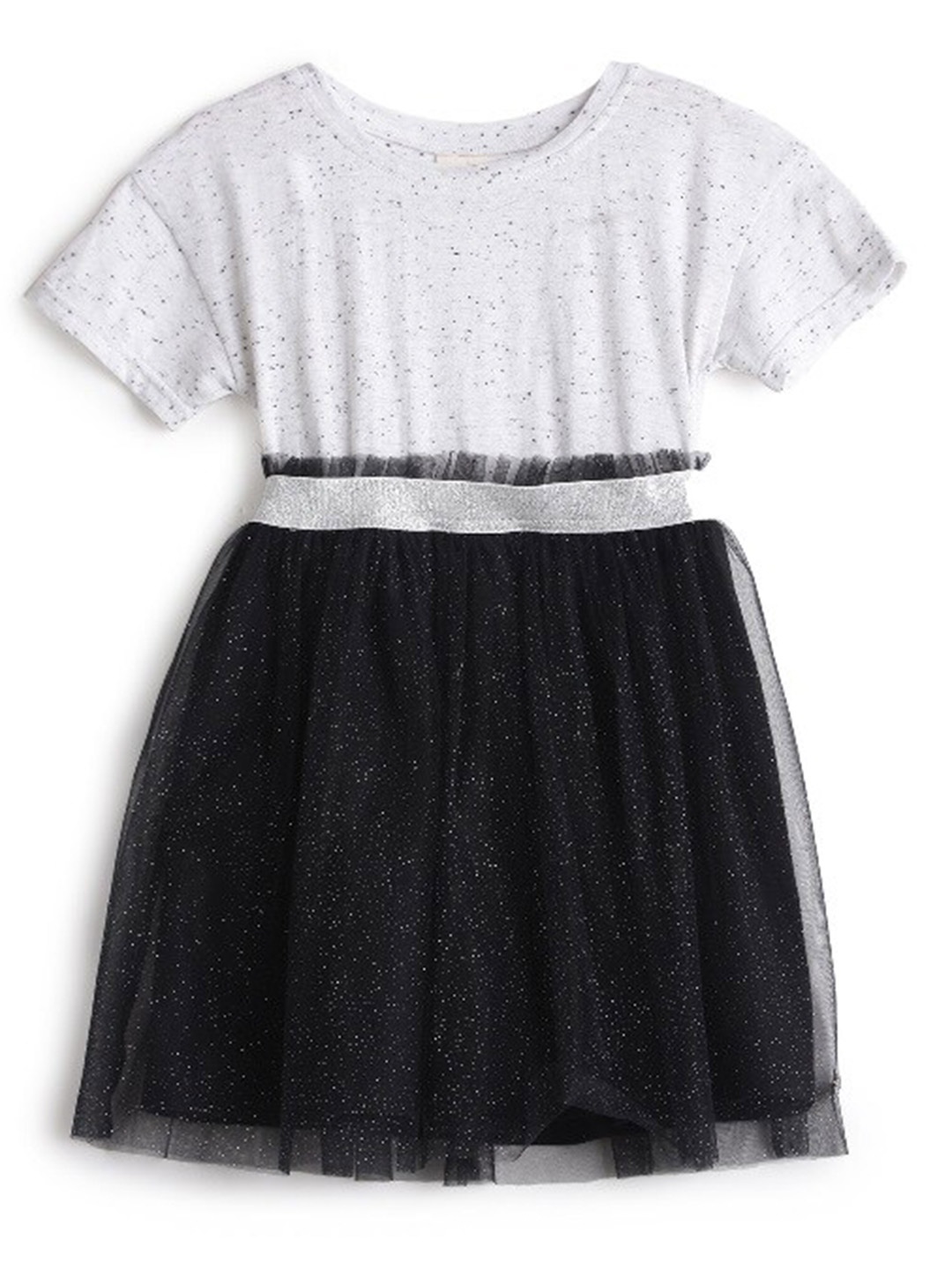 

UNDER FOURTEEN ONLY Black & White Colourblocked Dress