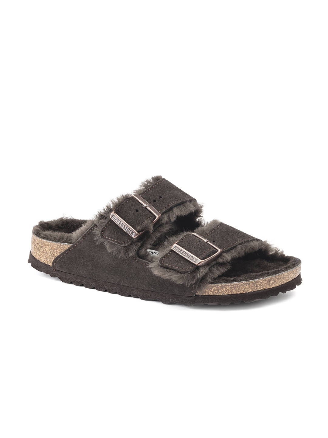 

Birkenstock Unisex Regular Width Brown Arizona Rubber Sliders