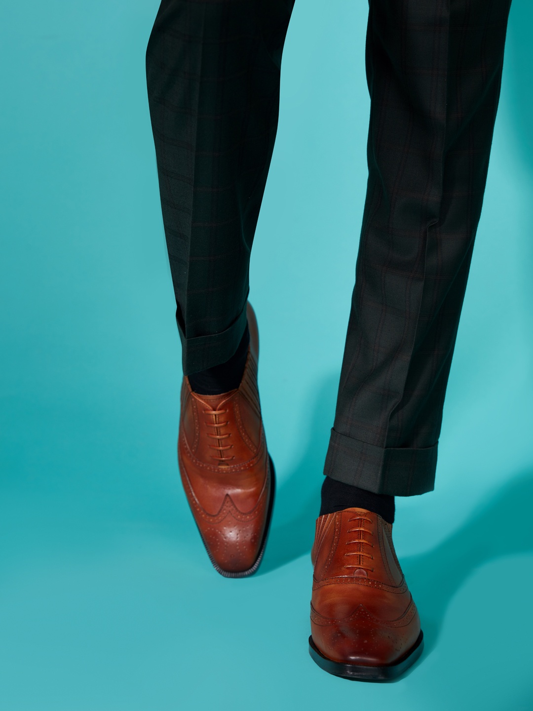 

Saint G Men Brown Woven Design Leather Formal Brogues