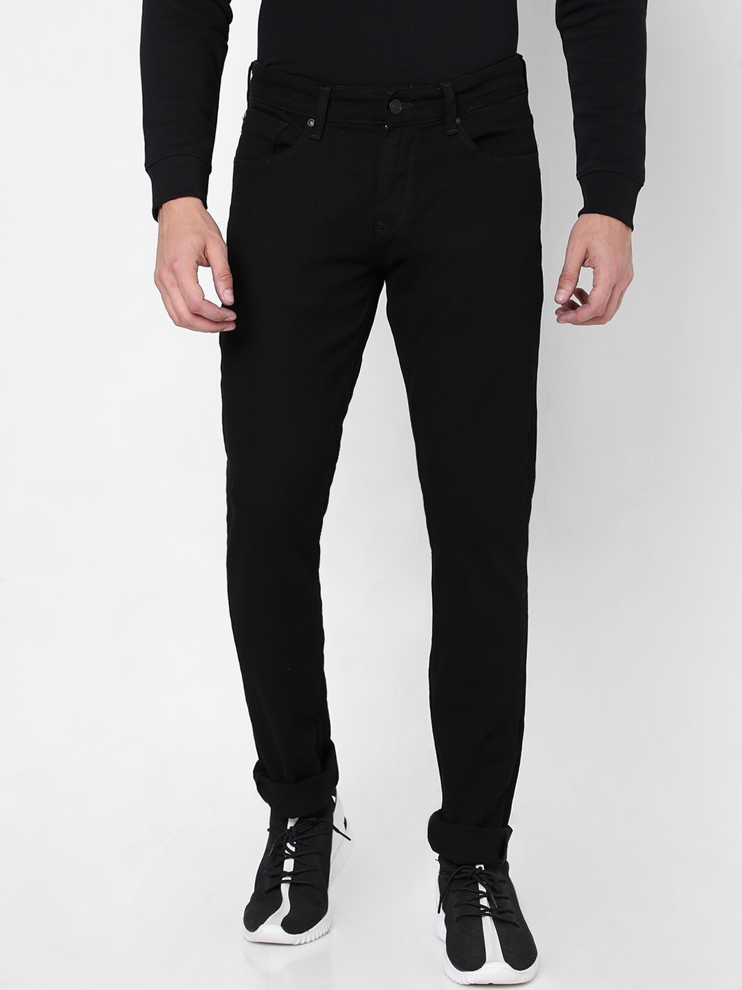 

SPYKAR Men Black Slim Fit Low-Rise Stretchable Jeans