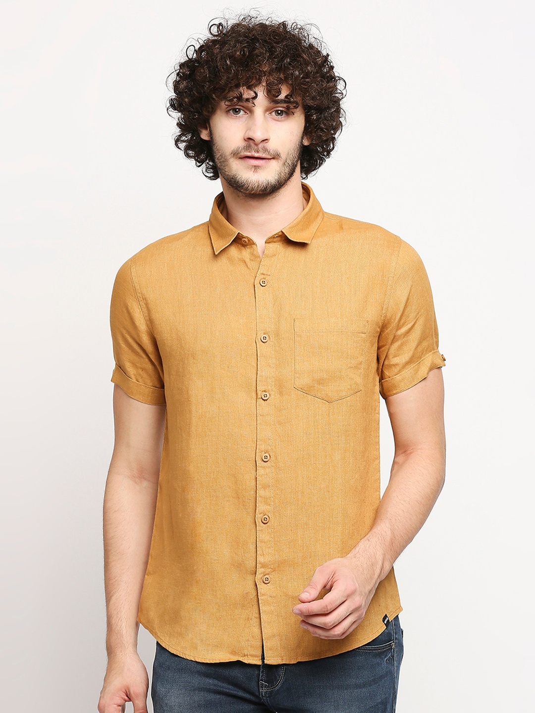 

SPYKAR Men Khaki Casual Shirt