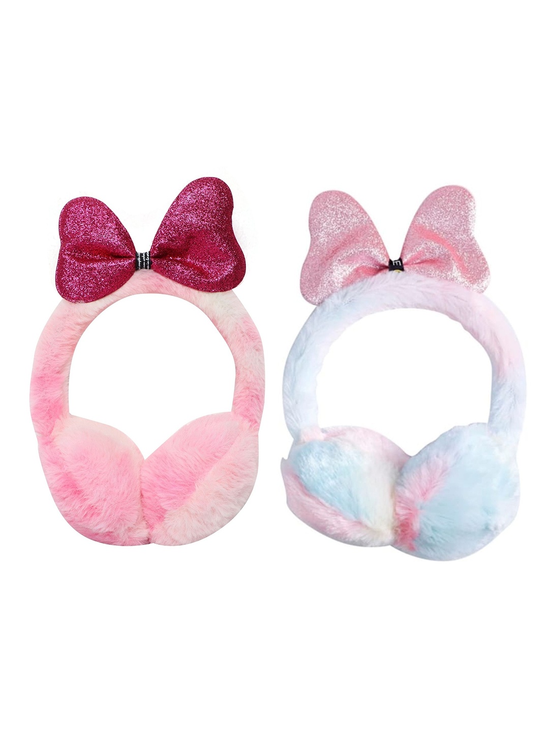 

FabSeasons Kids Set of 2 Pink & Blue Fur Ear Muffs