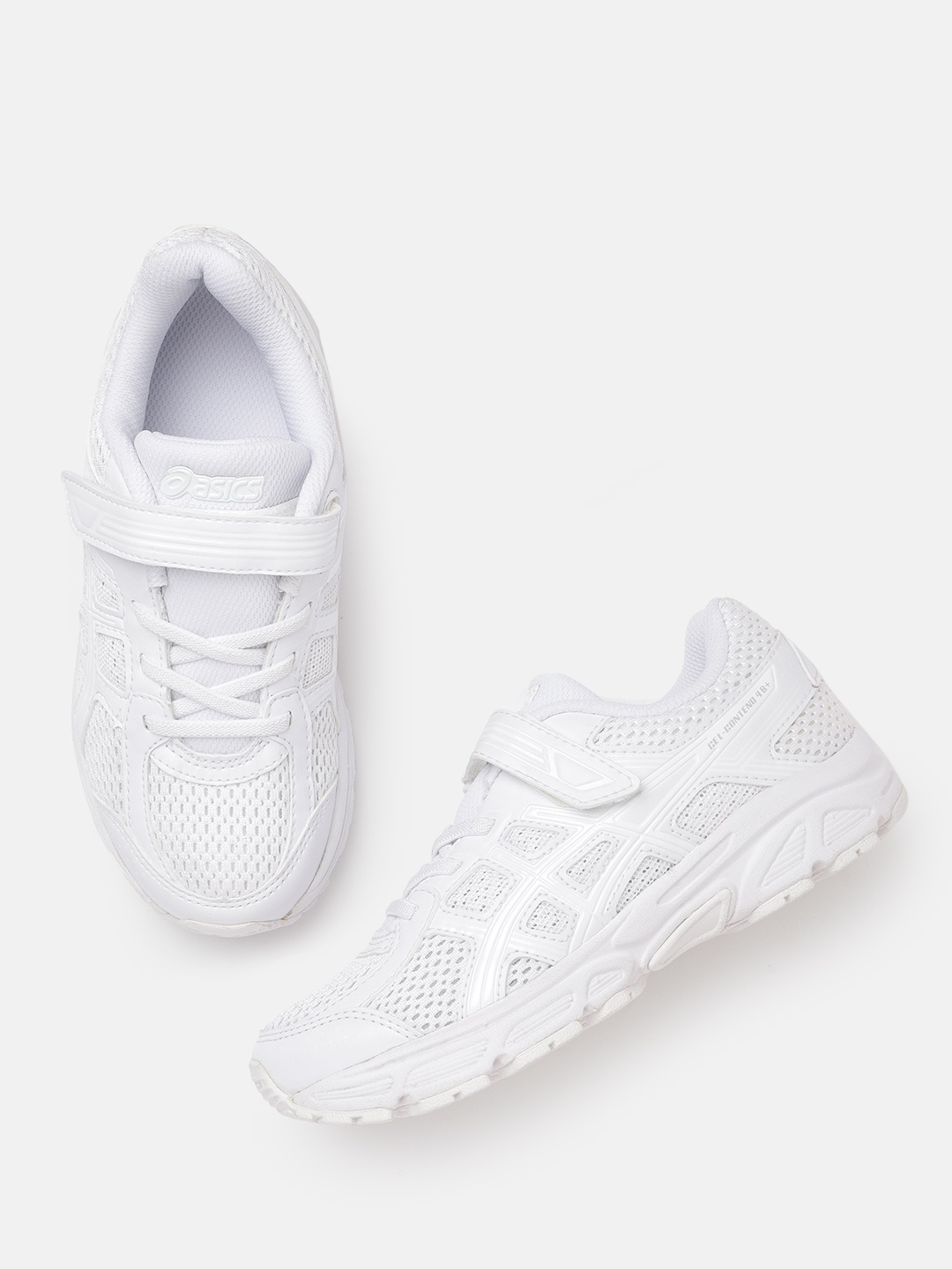 

ASICS Kids White Contend 4B + VEL Solid Sneakers