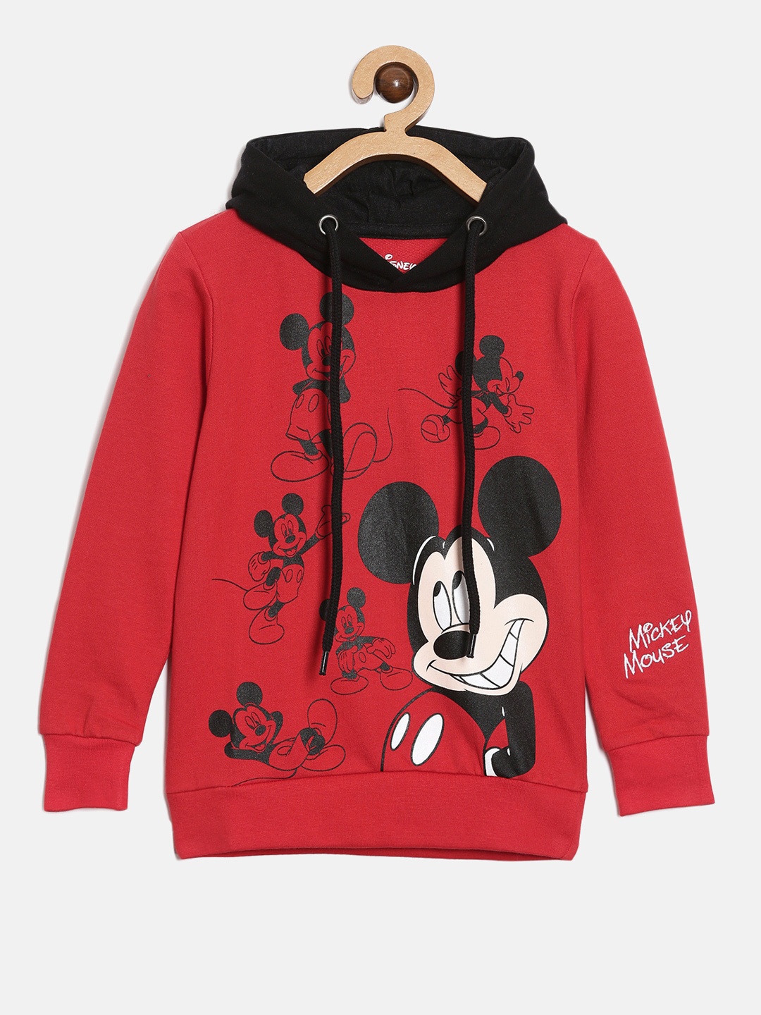 

Nap Chief Kids Red Mickey Mouse Printed Hoodie Pure Cotton Sweatshirt