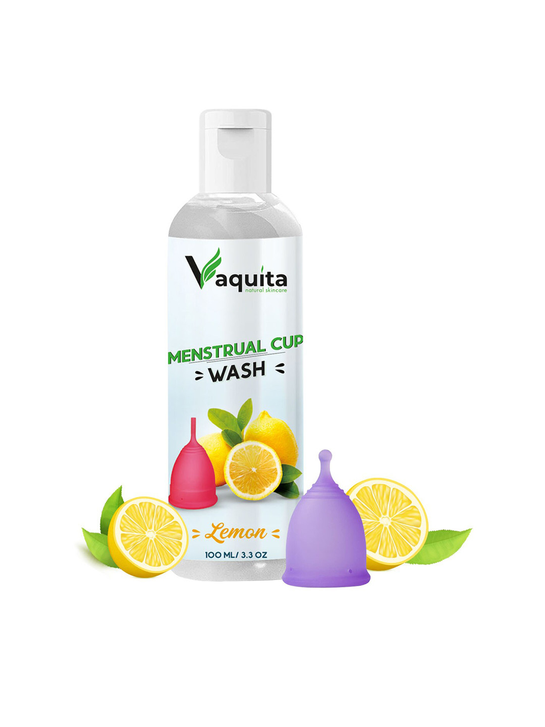 

VAQUITA Lemon Menstrual Cup Wash 100 ml, Off white