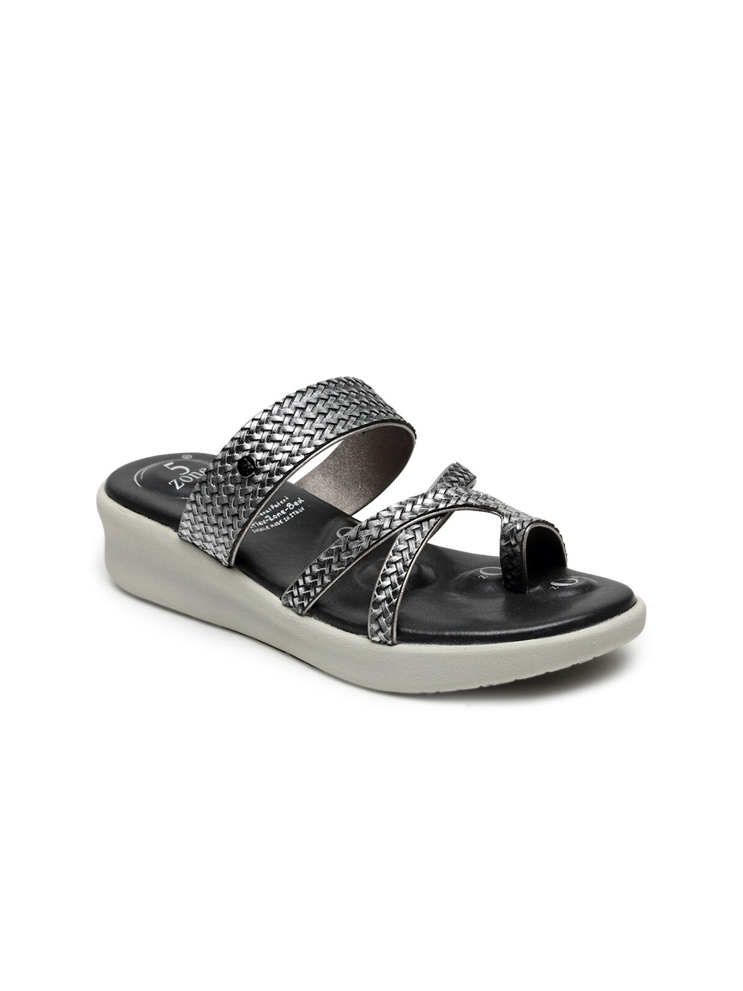 

VON WELLX GERMANY Women Gunmetal Toned Slip-On, Metallic