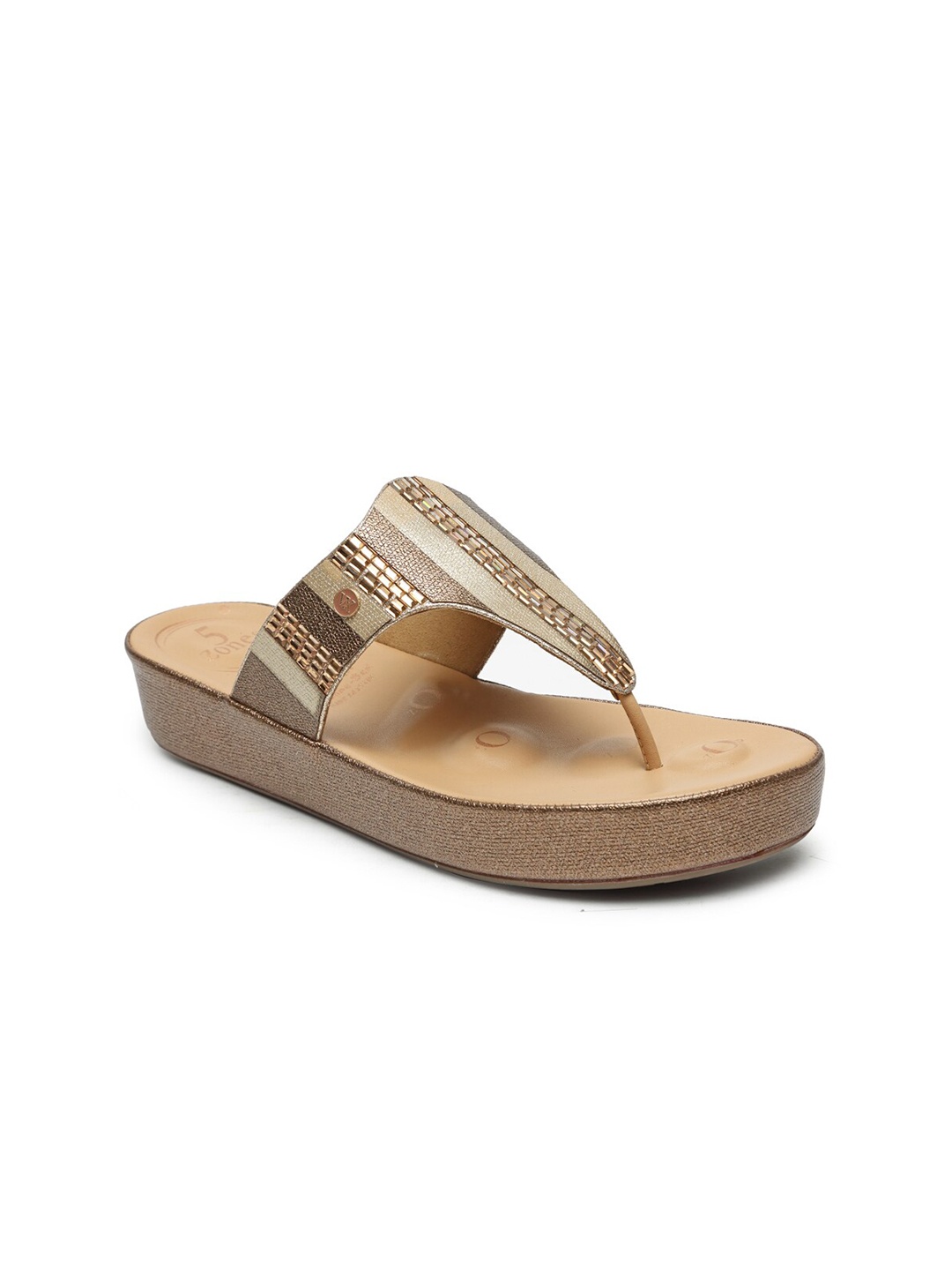 

VON WELLX GERMANY Gold-Toned Embellished Comfort Sandals