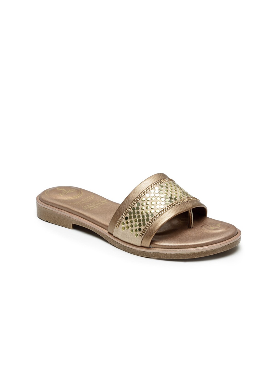 

VON WELLX GERMANY Women Gold-Toned Embellished Slip-On