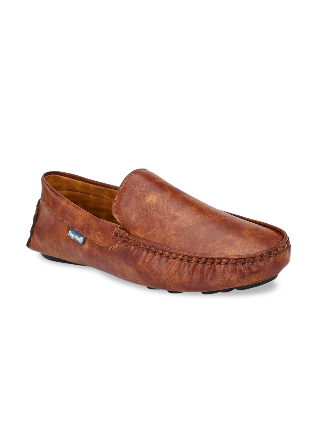 

Eego Italy Men Tan Brown Driving Shoes