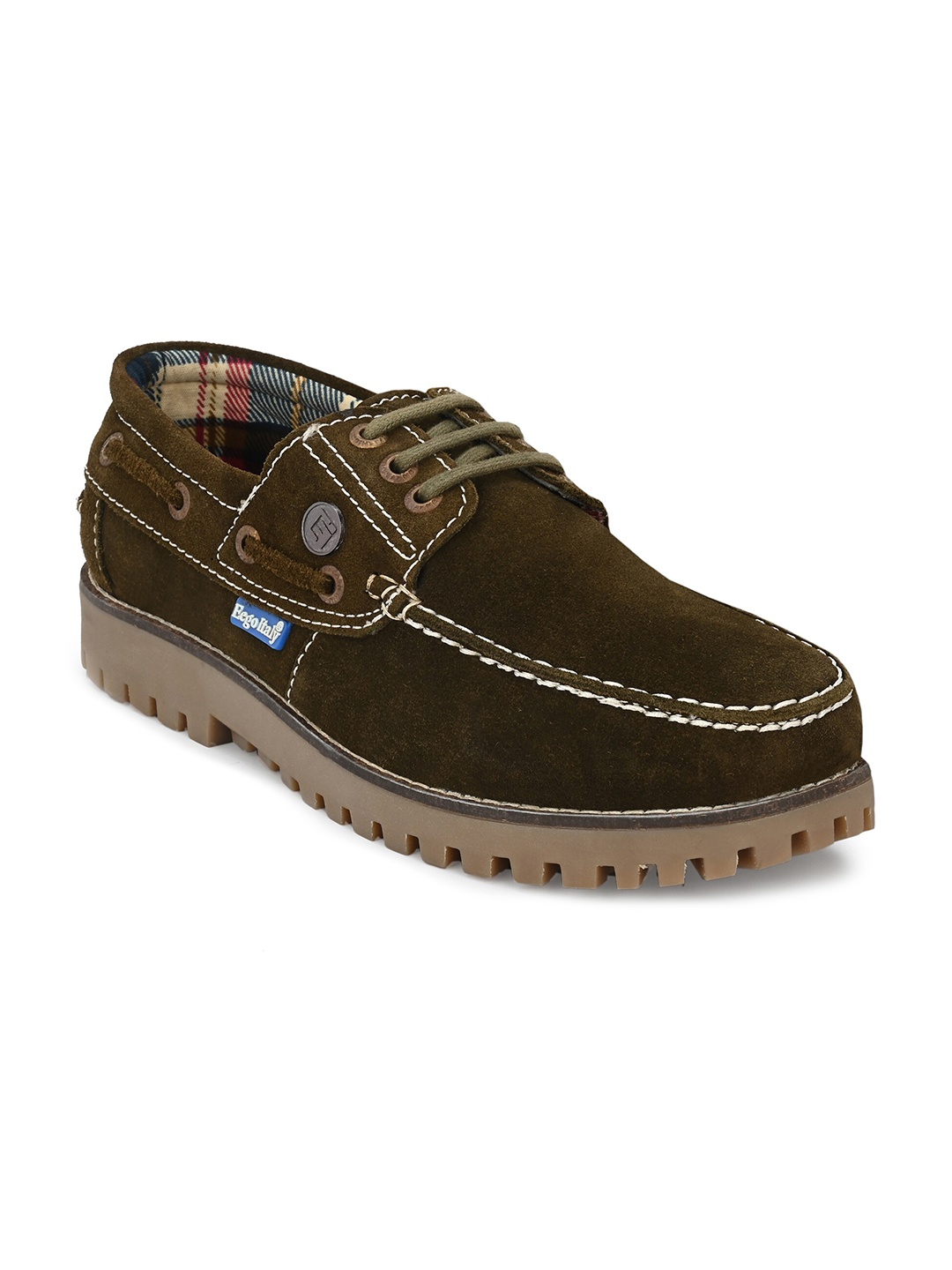 

Eego Italy Men Brown Solid Leather Sneakers