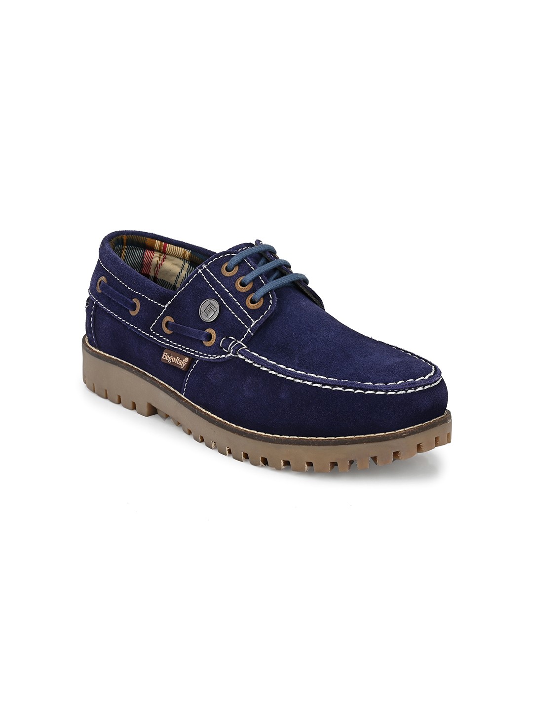 

Eego Italy Men Blue Leather Sneakers