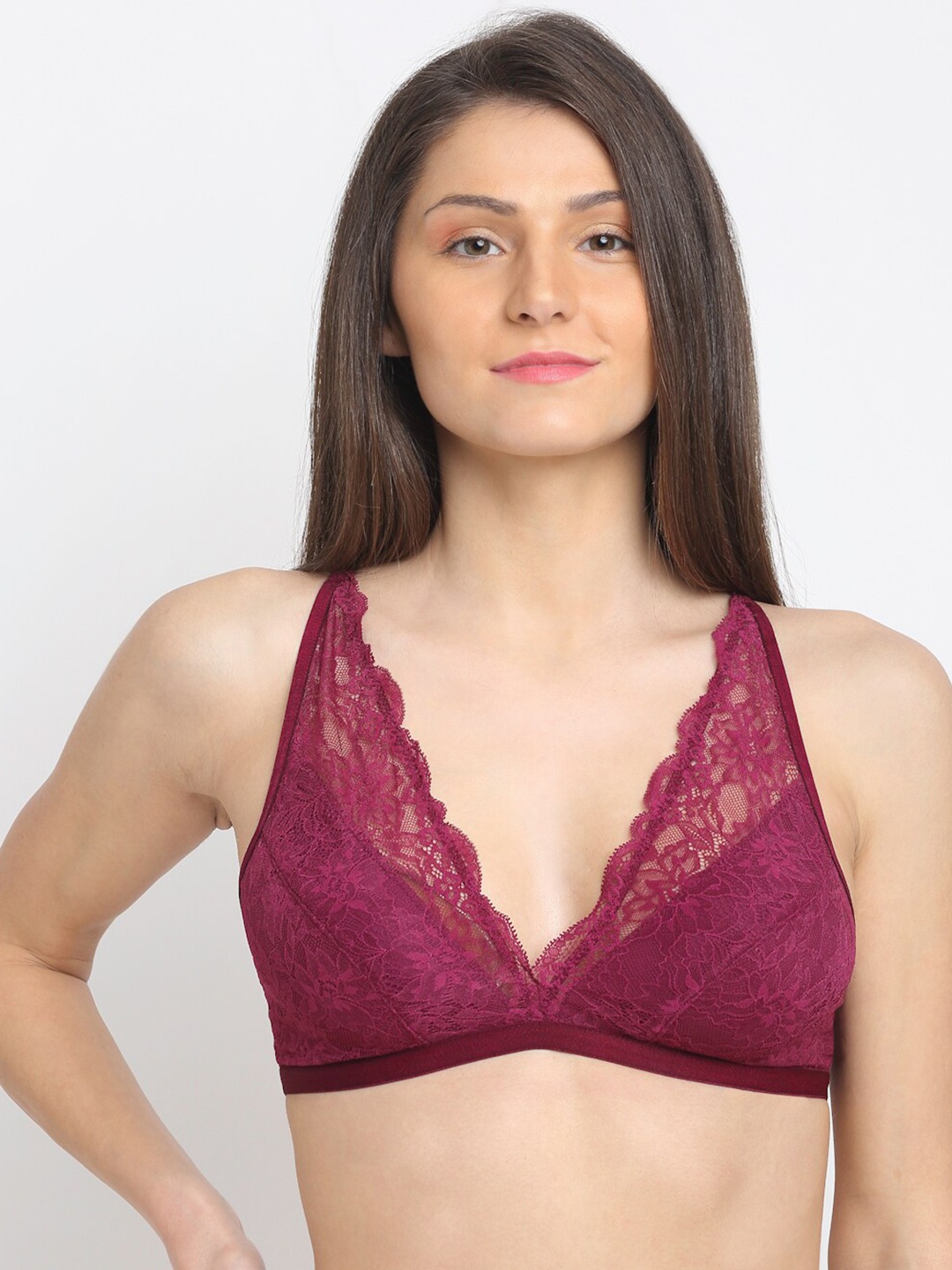 

EROTISSCH Purple Floral Bralette Bra