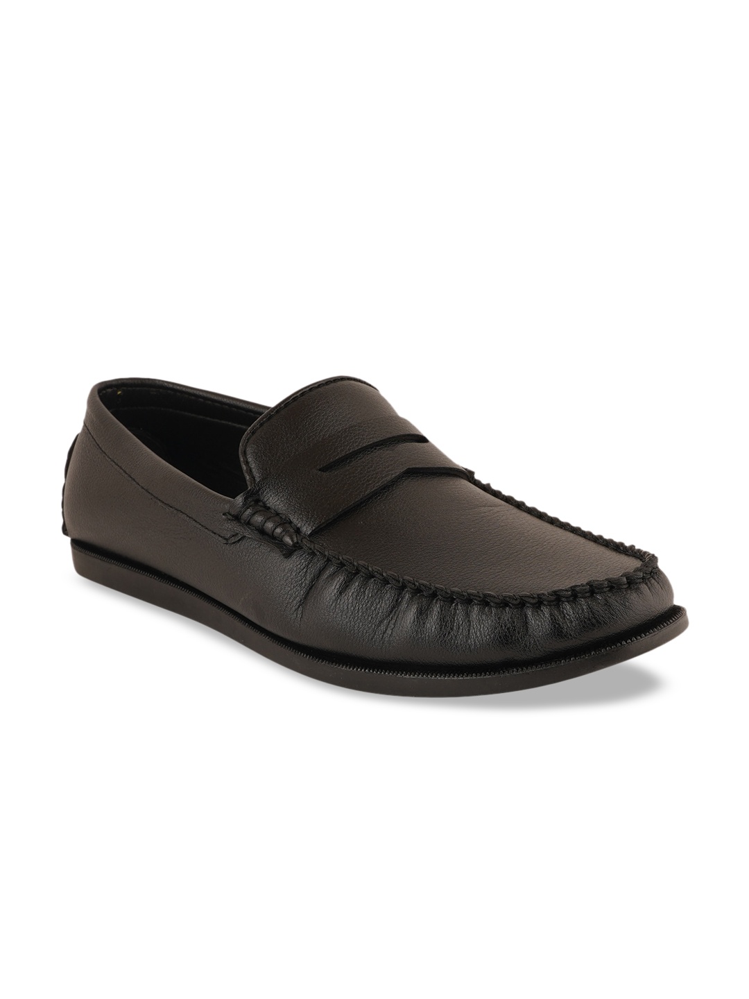 

pelle albero Men Black Solid Loafers