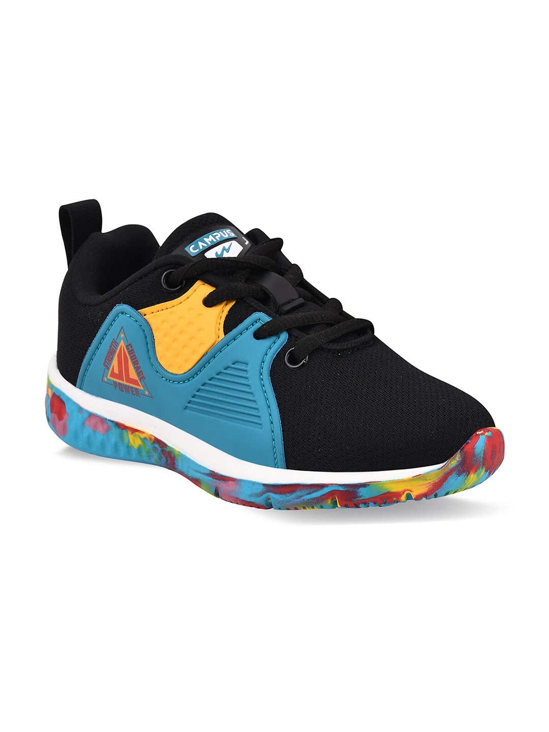 

Campus Unisex Kids Black Mesh Running Shoes