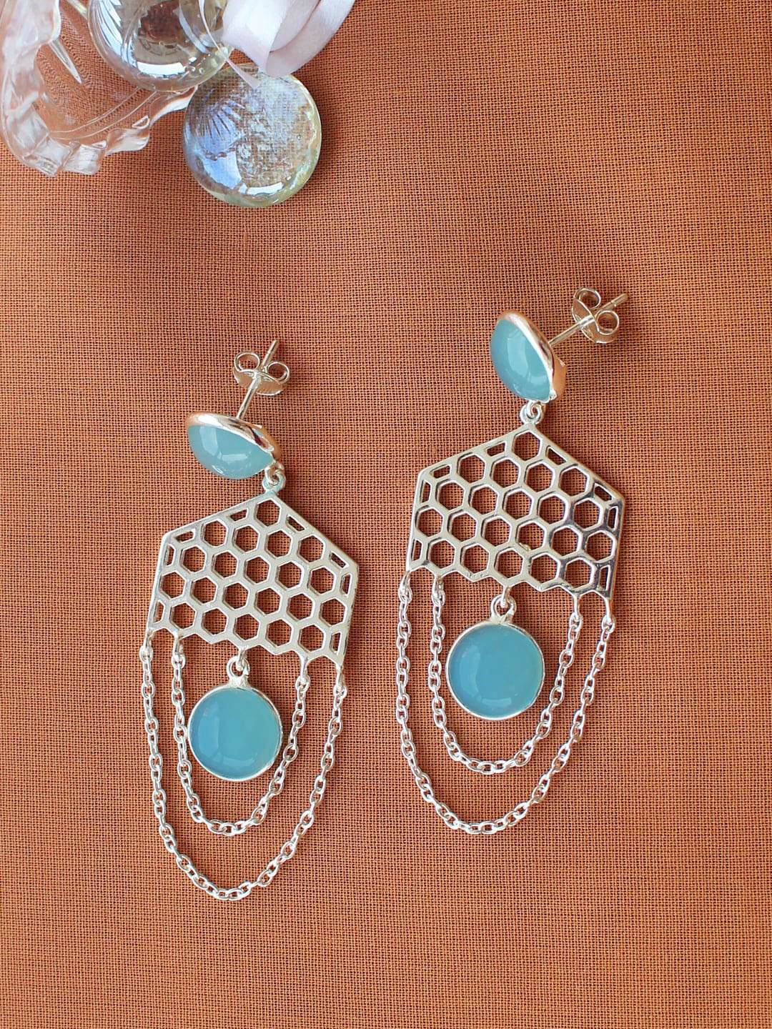 

ERILINE JEWELRY Women Blue Contemporary Drop Earrings