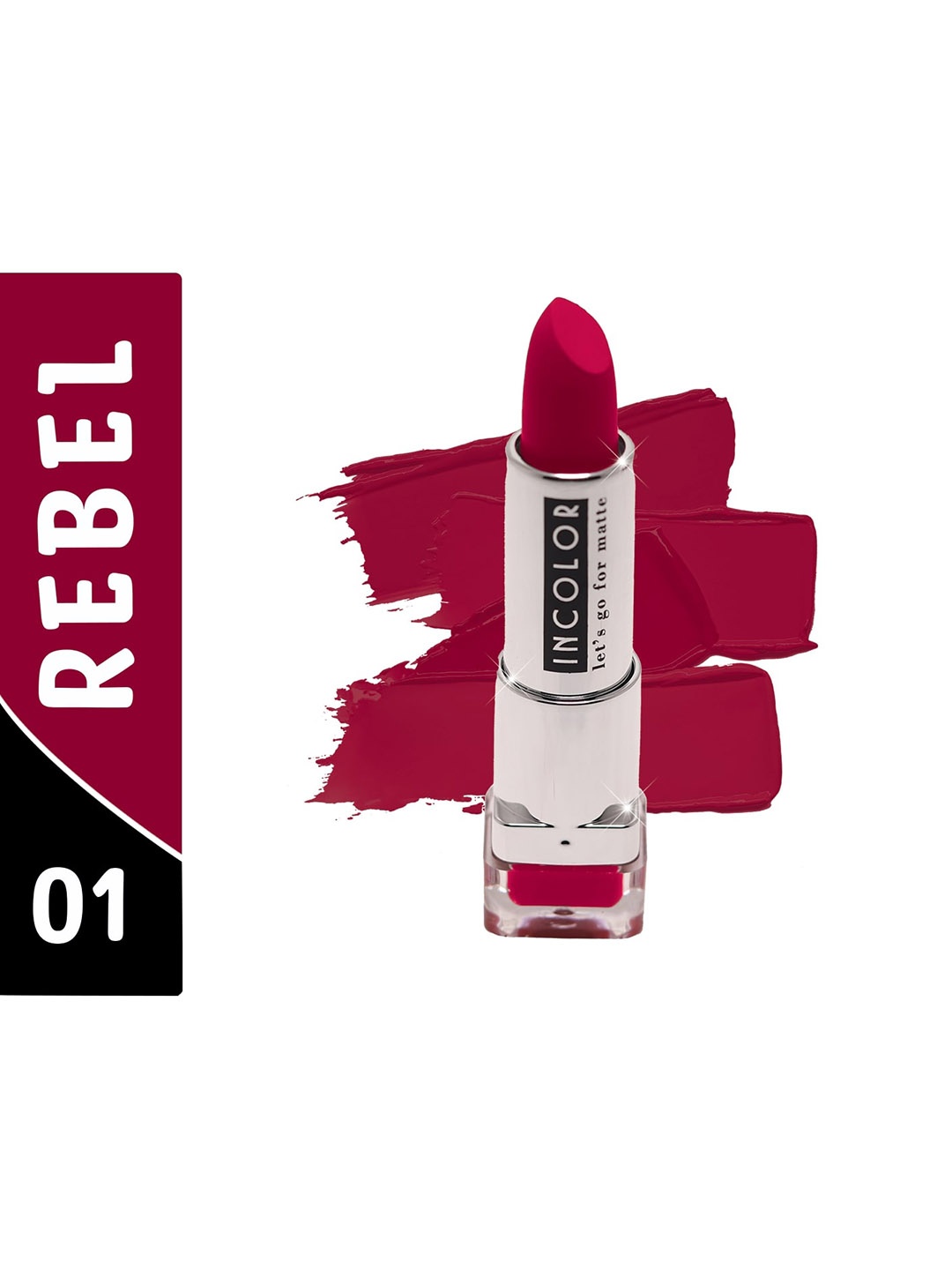 

INCOLOR Let's Go For Matte Lipstick - Rebel 01, Red