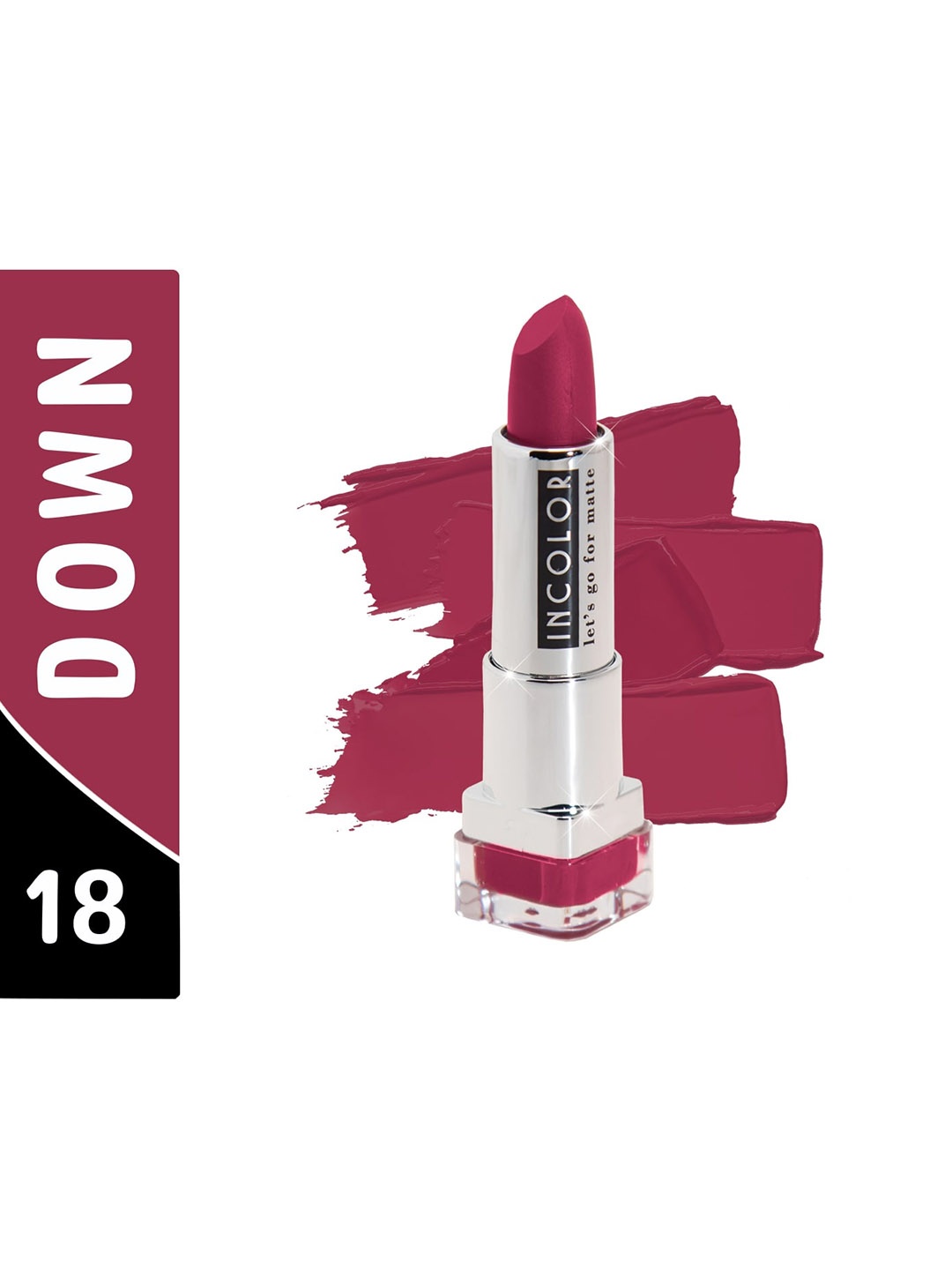 

INCOLOR Let's Go For Matte Lipstick - Down 18, Pink