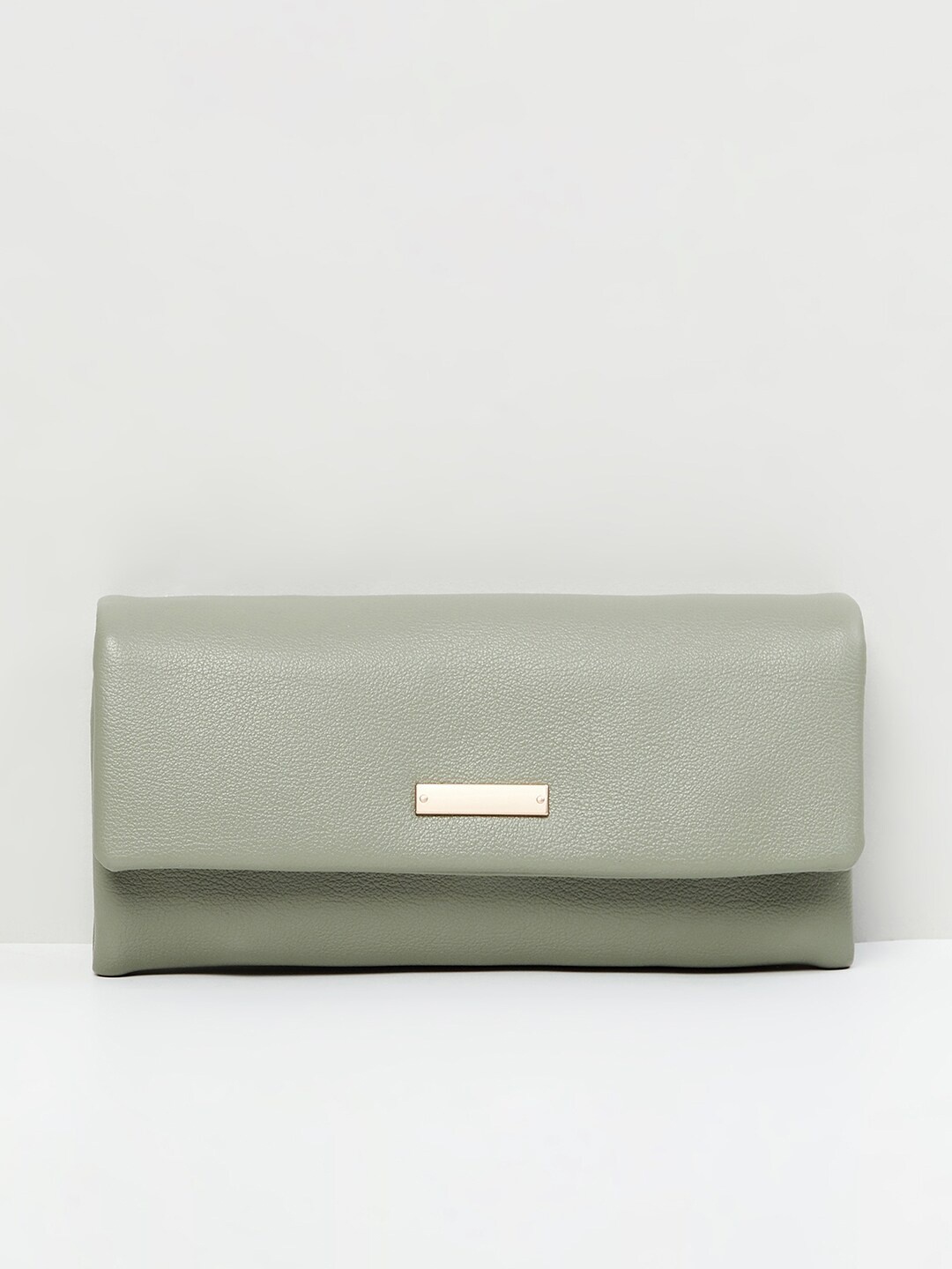 

max Women Green PU Envelope Wallet