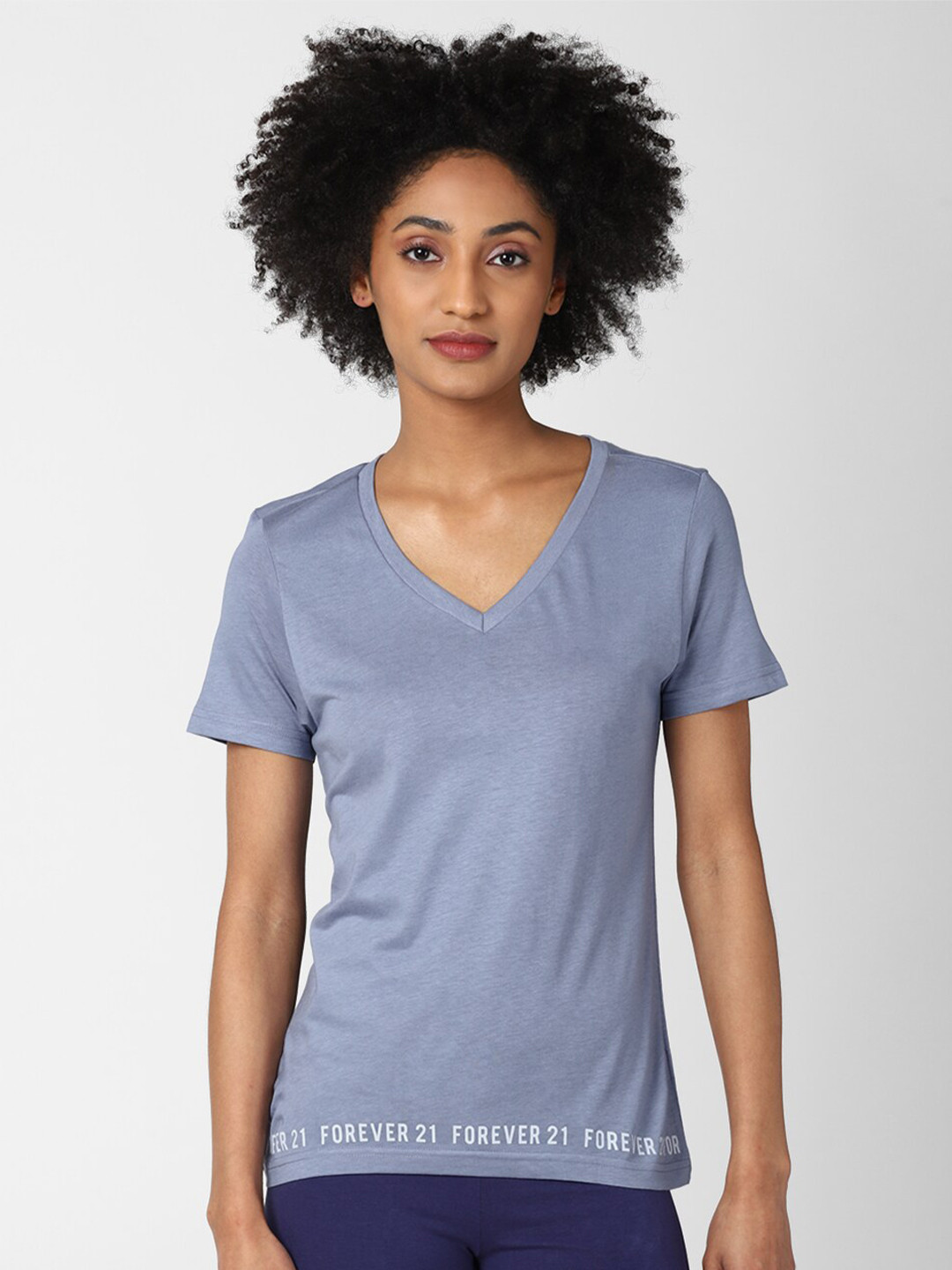 

FOREVER 21 Blue Knit Top
