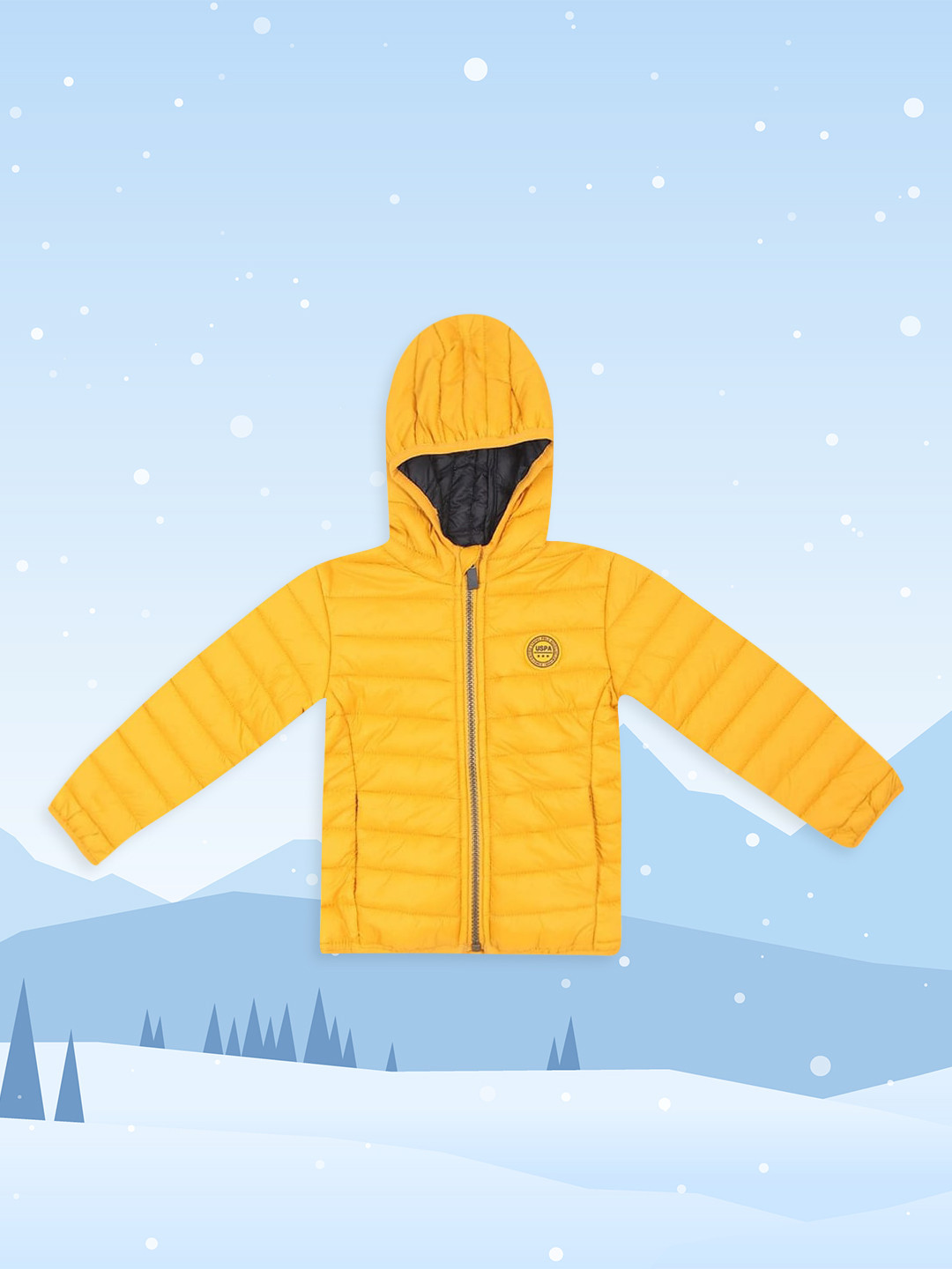 

U.S. Polo Assn. Kids Boys Yellow Open Front Jacket
