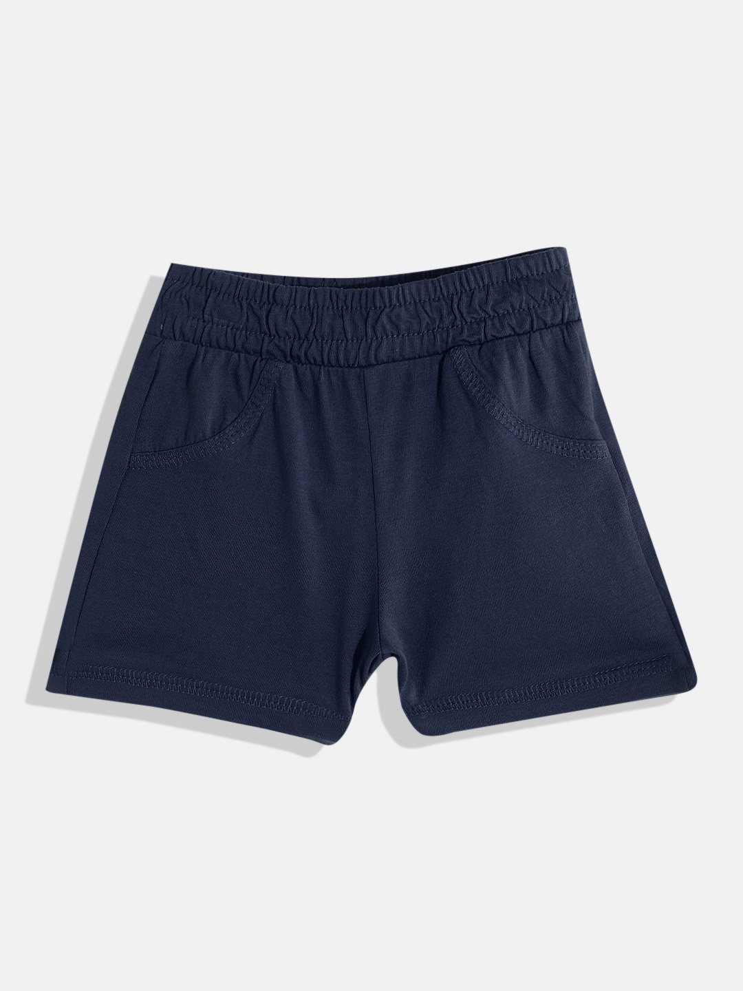 

Chicco Boys Navy Blue Solid Pure Cotton Shorts