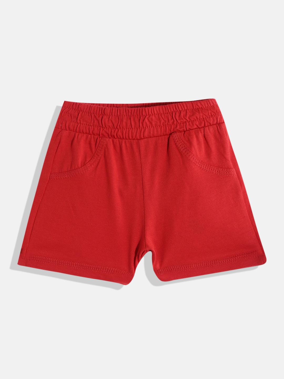

Chicco Boys Red Solid Pure Cotton Shorts