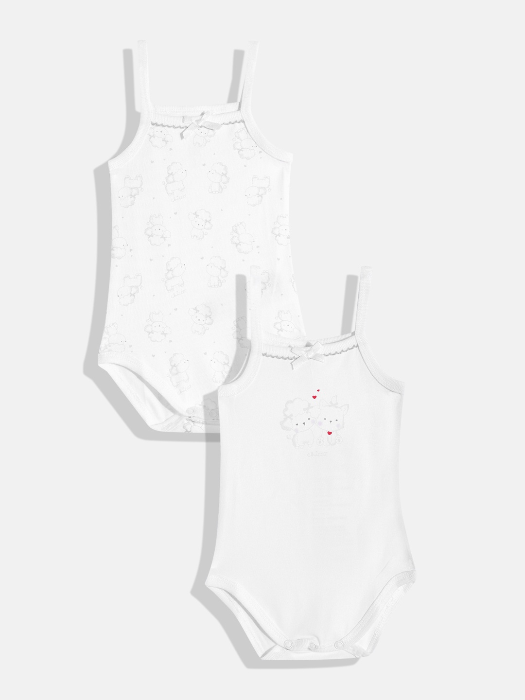 

Chicco Infant Girls Pack of 2 Body Suit, White