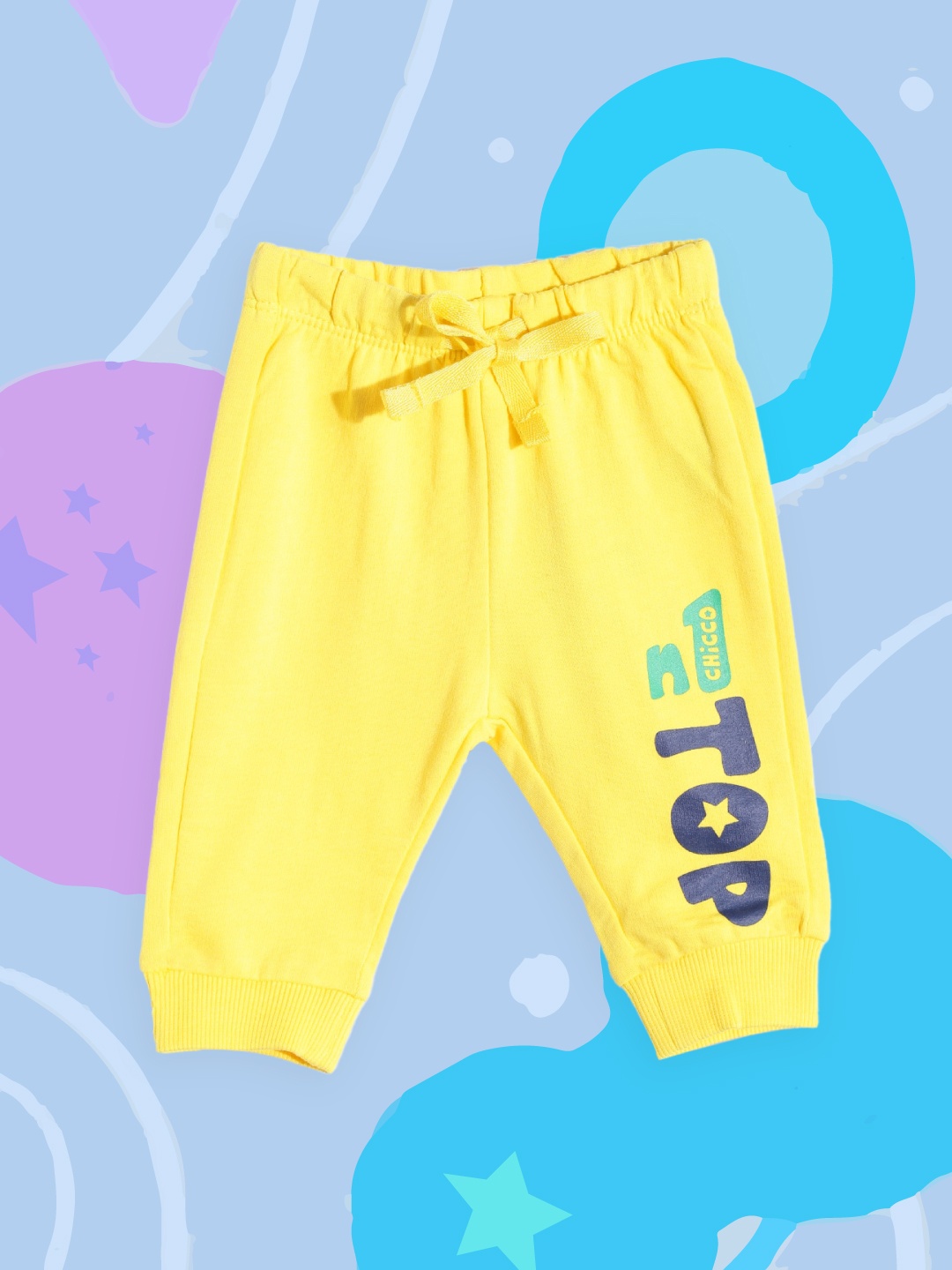 

Chicco Boys Yellow Solid Pure Cotton Joggers