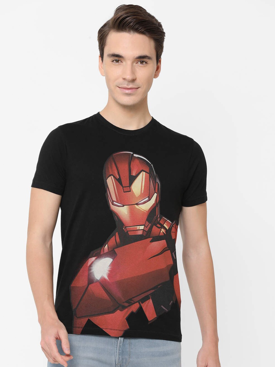 

Pepe Jeans Men Black Printed Applique T-shirt