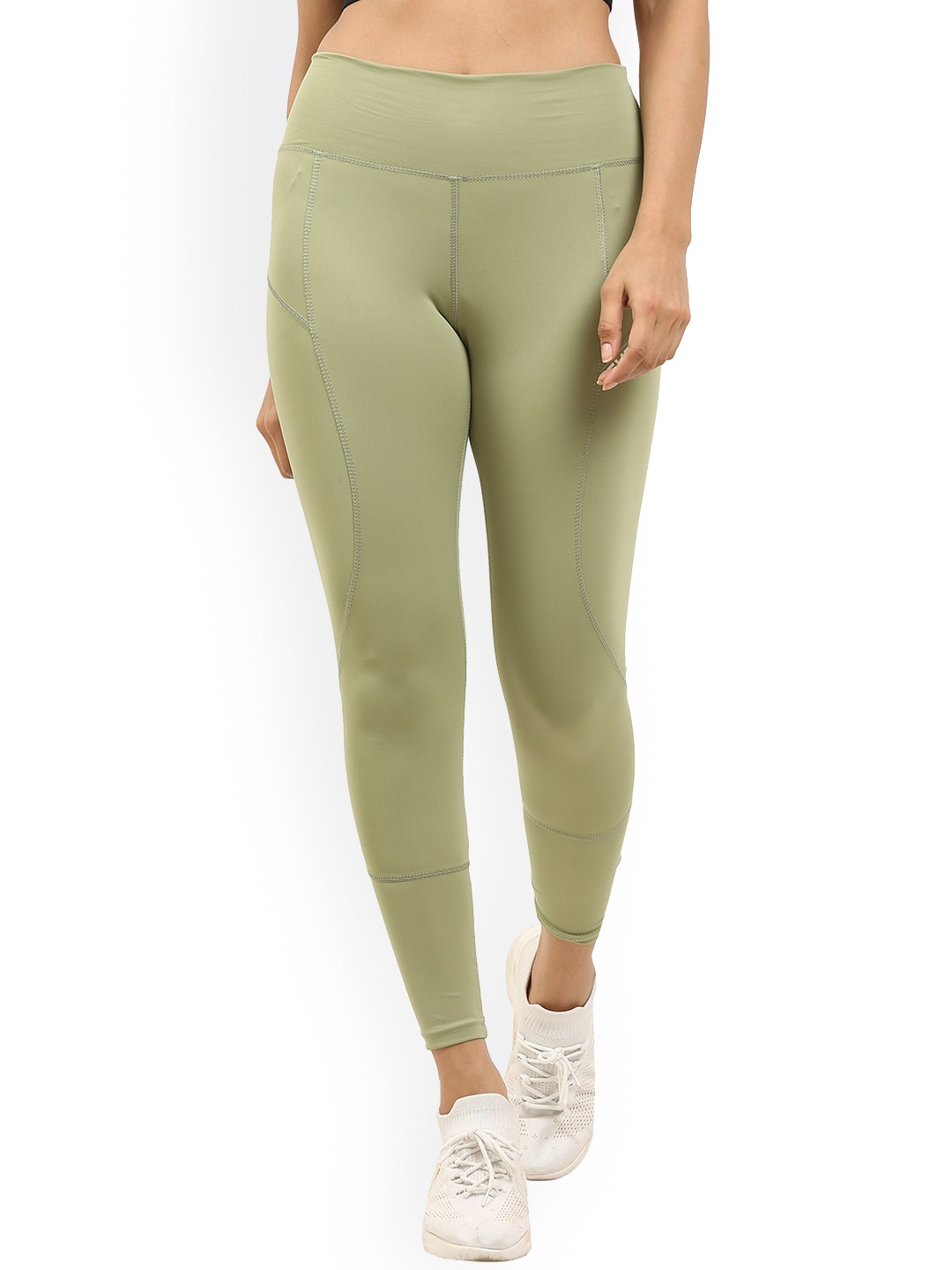 

EVERDION Women Green Solid High Rise Gym Tights