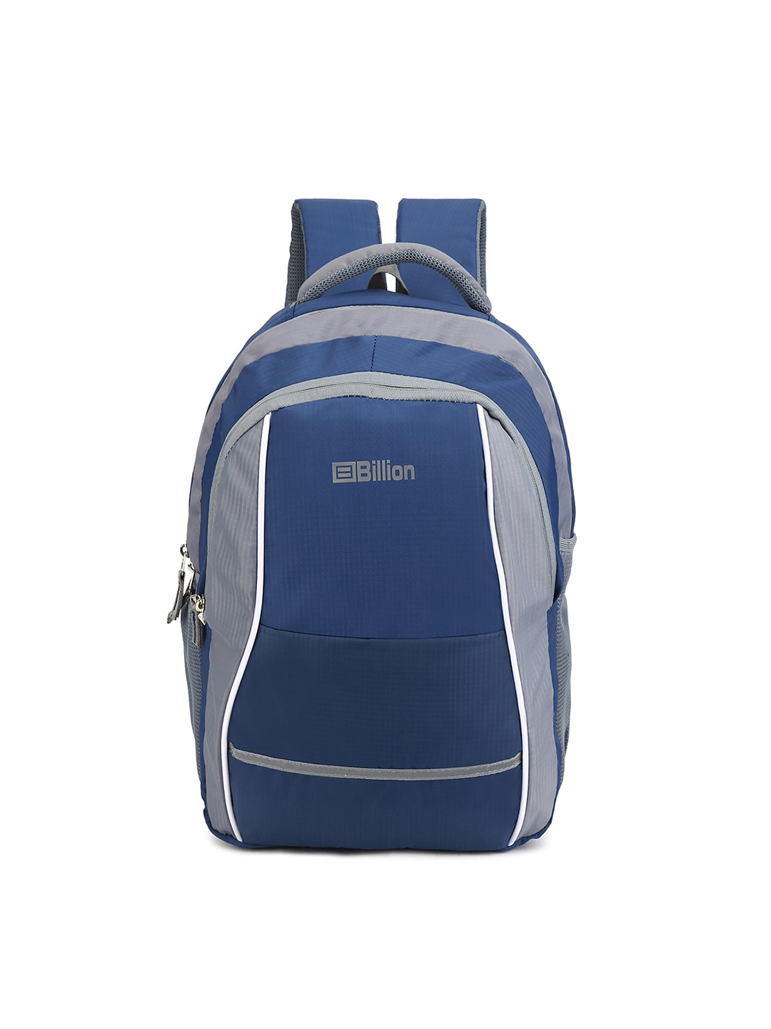 

Billion Unisex Navy Blue & Grey Backpack with Reflective Strip